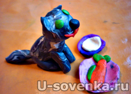 Поделка (Лепка) из пластилина - Кот