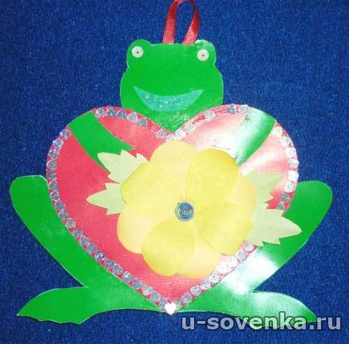 Лягушка - открытка подвеска Лягушка - открытка подвеска