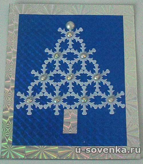Елочка для совенка - новогодняя открытка своими руками Елочка для совенка - новогодняя открытка своими руками