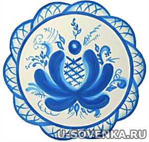 урок рисования гжель